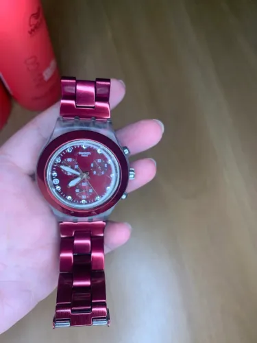 Relógio swatch vinho 