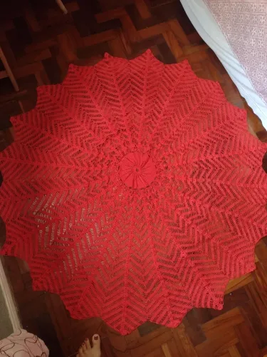 Sua mãe vai amar. Toalha de mesa em crochê, grande, nova 