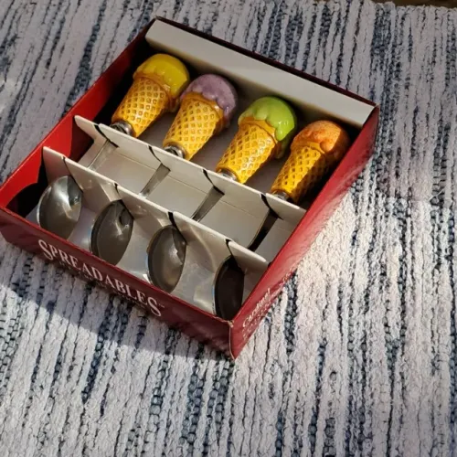Kit Colheres para Sorvete ou Sobremesa - Novo na Caixa Original