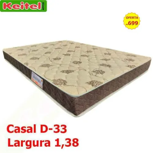 Colchão de Casal D33 Estampado Marrom 138 largura