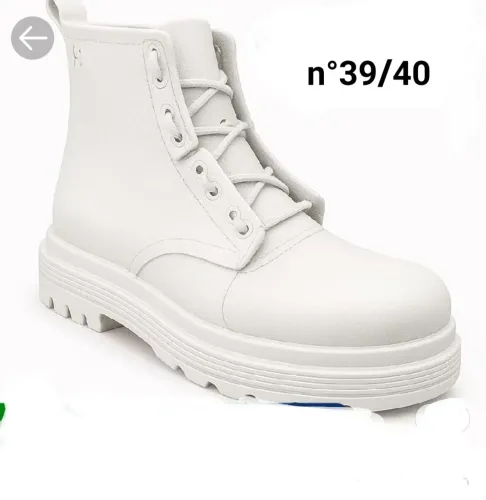 Bota coturno branca