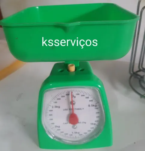 Balança mecânica para cozinha verde - 5kg