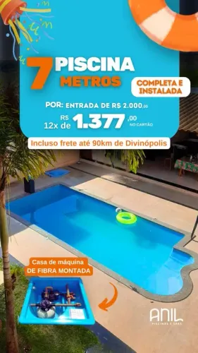 Ana: promoção piscina 7 metros com praia