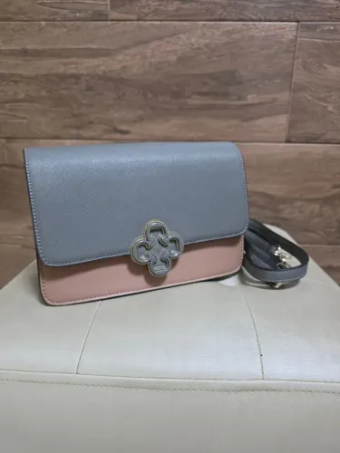 Bolsa Capodarte Monograma Cinza/Rosa