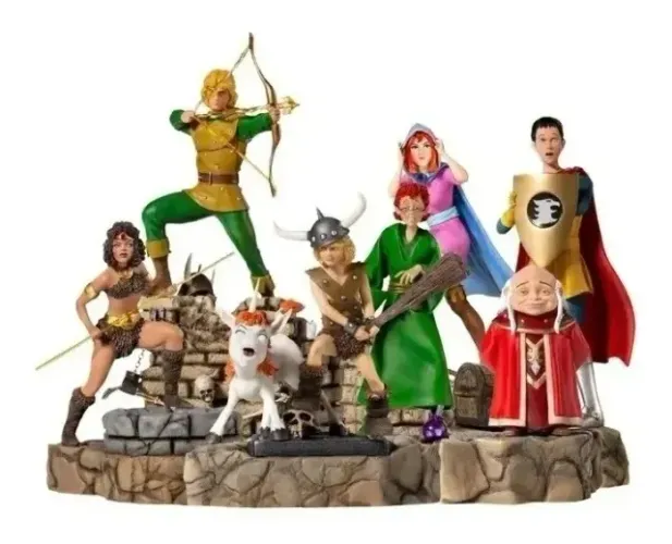 Set Completo Dungeons & Dragons Caverna Dragao Iron Studios = 7 personagens