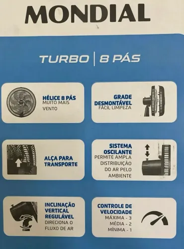 Ventilador mondial TURBO Na caixa 