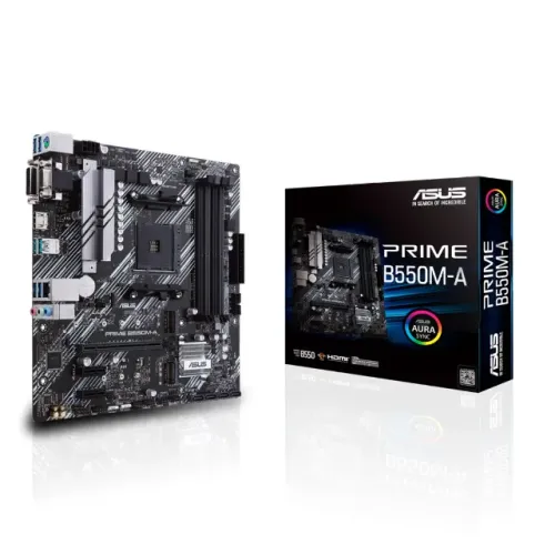 Placa Mãe Asus Prime B550M-A, Chipset B550, AMD AM4, mATX, DDR4, Nova, Lacrada
