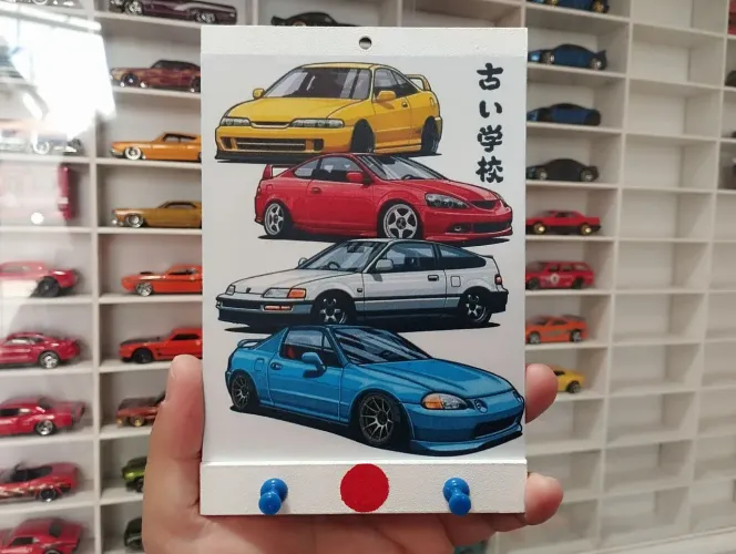 Quadro porta chave carros japones