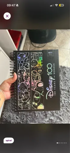 Caderno disney 100 anos