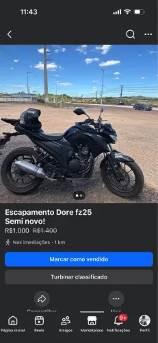 Dore da Fz 25 semi novo pra sair logo