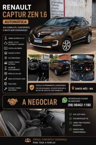 Renault Captur Zen 1.6 16V Flex 5P Aut. 2018