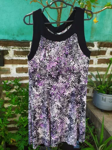 Brechó outlet - Vestido feminino de verão malha geladinha 40 - G semi novo