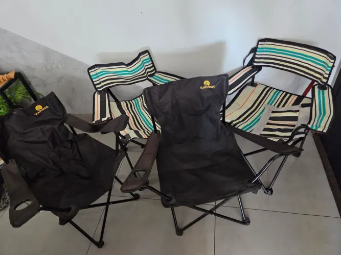 4 Cadeiras de praia camping pesca