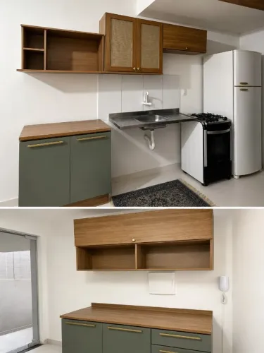 ARMÁRIO DE COZINHA COMPLETO E BEM CONSERVADO - MENOS DE 1 ANO DE USO - MUITO NOVO!!! 