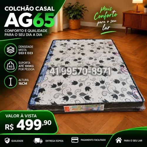 Colchão casal AG65 138x188 altura 16cm