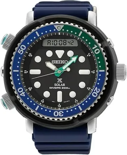 relogio SEIKO prospex Analog-Digital Black Dial Men's Watch SNJ039