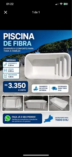 Piscina de fibra