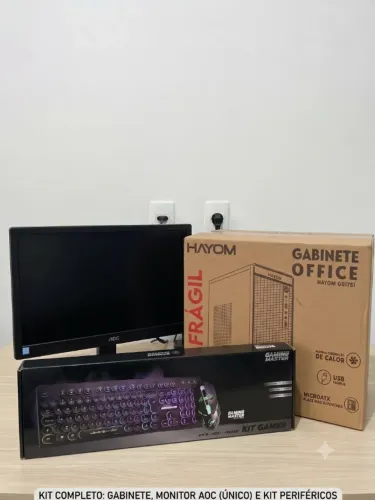 PC completo Intel i5 + SSD + Kit Gamer K-Mex + Placa de vídeo