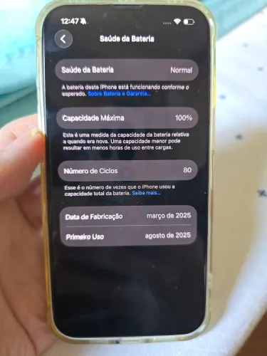 IPhone 16e 256gb - Menos de 90 ciclos. Impecável