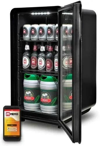Cervejeira Memo 100 Litros Frost Free Preta Com Wi-fi 110V
