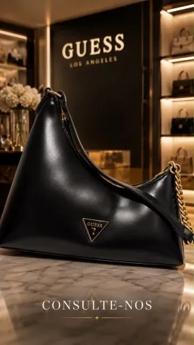 Bolsa guess meia lua preta