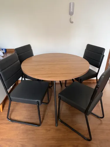 Conjunto Sala Jantar 4 Cadeiras San Francisco Carraro Preto