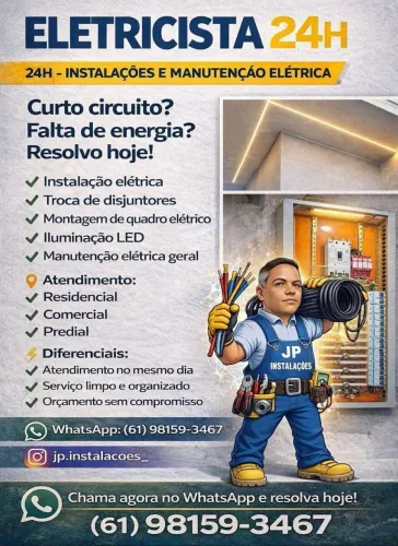 Eletricista ZAP 61 9 815 93467 por favor ligar ou mandar mensagem somente por whatsapp