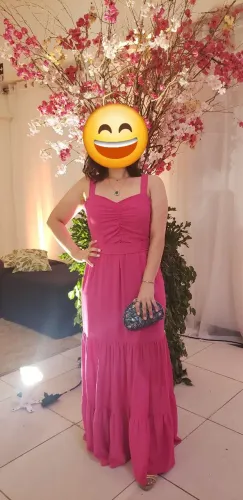 Vestido rosa casual