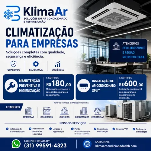 Instalação e Manutenção de Ar-Condicionado em BH e Região