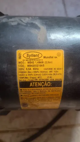 Motobomba Banheira Spa Ofuro De Hidromassagem 1491 W Syllent 2.0 Cv Mb42e0216as