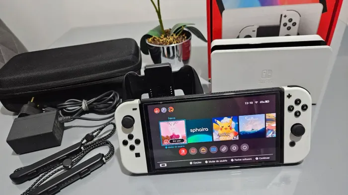 Nintendo Switch Oled Desbloqueado/ Troco/ Aceito Cartão/Entrego