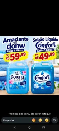 Sabão líquido e amaciante