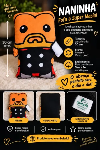 Naninha Infantil Super Macia e Antialérgica | 30 cm