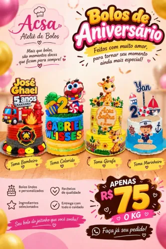 Bolos de aniversário
