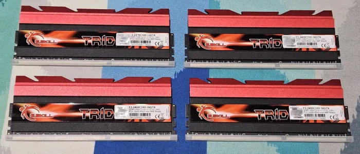 Memória ddr3 16gb 2x8gb gskill trident x 2400mhz ler descrição