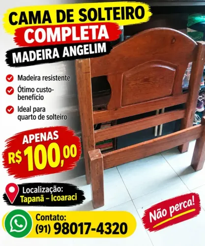 CAMA DE SOLTEIRO A VENDA!!