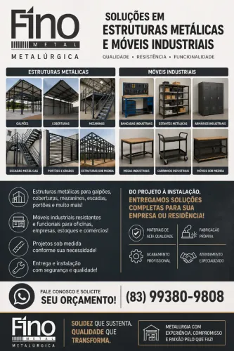 Estruturas metálicas e fabricação de móveis industrial