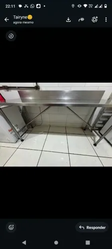 Bancada inox 2 metros 