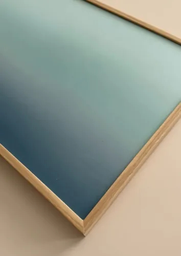 QUADRO DECORATIVO DEGRADÊ AZUL E VERDE CLARO HORIZONTAL - 30x42cm - PRONTA ENTREGA