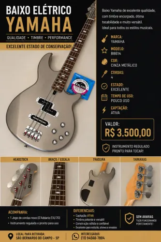 Vendo Baixo Elétrico Yamaha