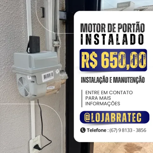 Motor de portão de 8 segundos (instalado)