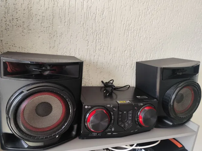 LG Xboom Cj44 Dual USB função Karaokê 440w<br>Esgotado on-line