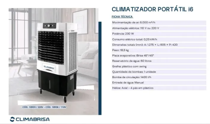 Climatizador Portátil Climabrisa
