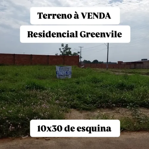 TERRENO 300m² ESQUINA NO GREENVILE SÓ 110 mil