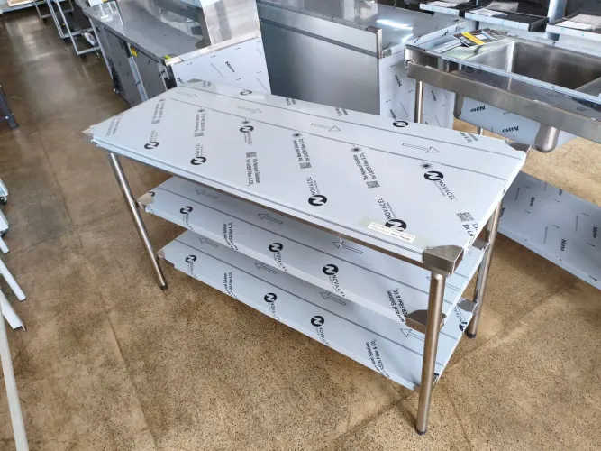 Mesa Inox 150x60 Paneleiro Duplo - Danillus