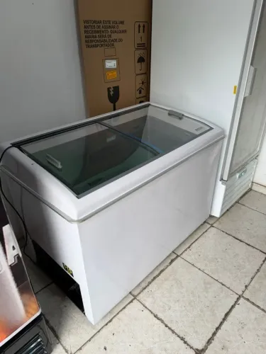 Freezer horizontal tampa de vidro 440 litros COM GARANTIA 