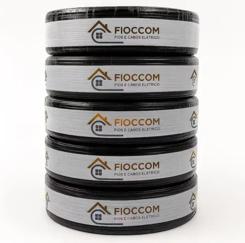 Fio 1,5mm FIOCCOM Cabo Flexível Rolo 100m Metros 750v