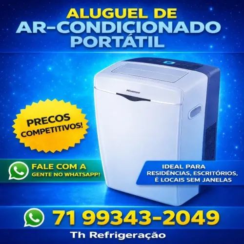 Aluguel ar-condicionado portátil a pronta entrega