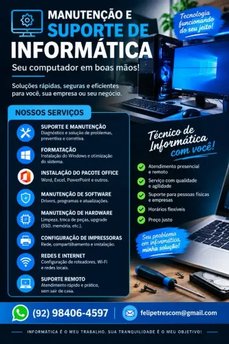 Informática, Manutenção e suporte.