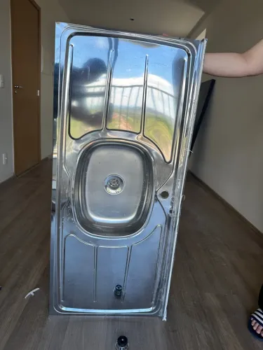 Bancada de Inox com Cuba e Torneira